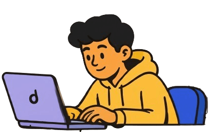 Student studying